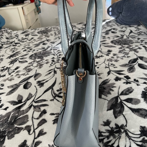 Mia K Collection blue tote with matching wallet - Picture 2 of 4